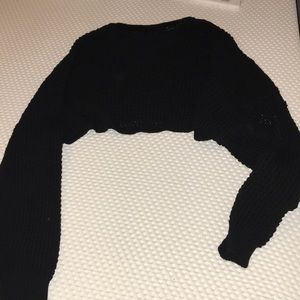 Black cropped sweater